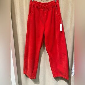 Corduroy Arc Pants: Flame